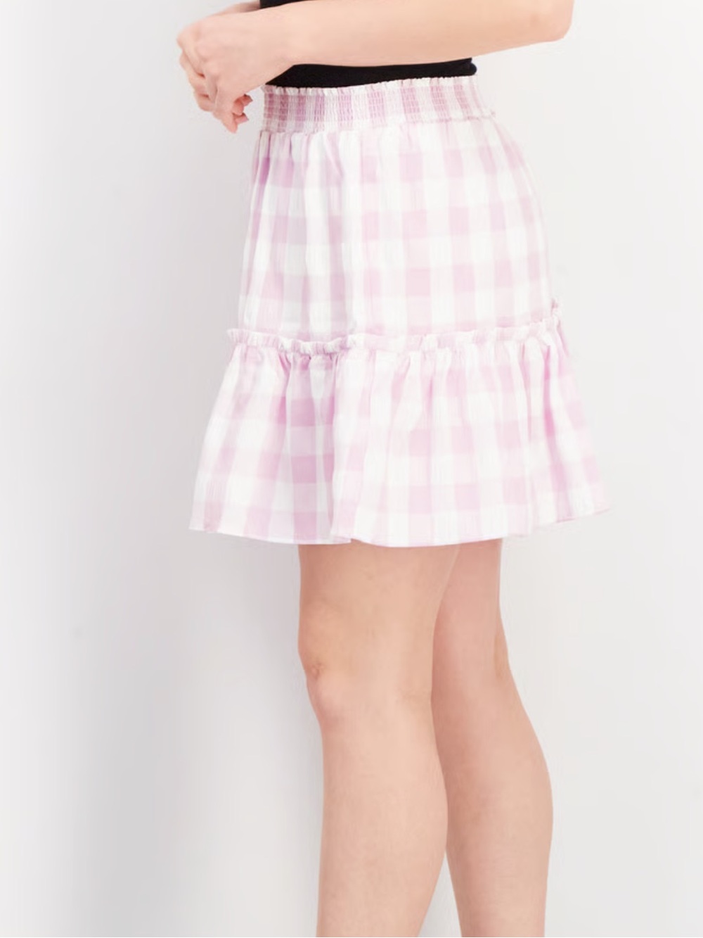 BB Dakota Check Print Mini Skirt - Picture 2 of 8